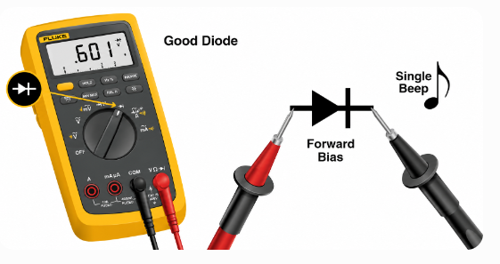 Testing an SMD Diode with a Multimeter